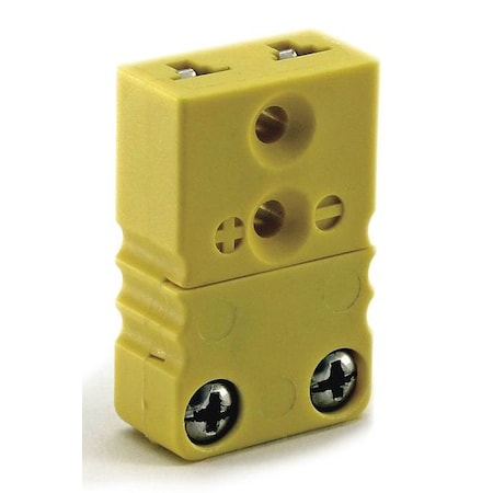 Dayton 36GK91 - Thermocouple Jack, Yellow, Type K, Jack