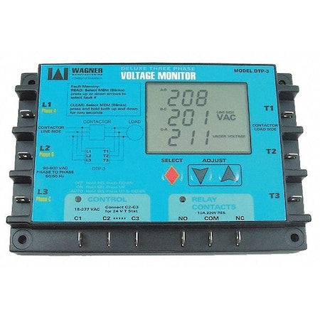 Diversitech DTP-3 - Line Voltage Monitor, 3 Phase,0 to 12min