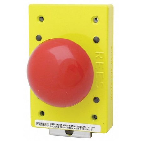 Rees 03476-002 - Emergency Stop Push Button, 57 mm, 1 NO/1 NC, Red