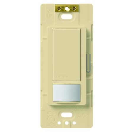 Lutron MS-OPS6M2-DV-IV - Wall Mount Sensor, Occupancy, Photocell, Vacancy, Hard Wired, Ivory, 900 sq ft, Fluorescent, Halogen, Incandescent, LED