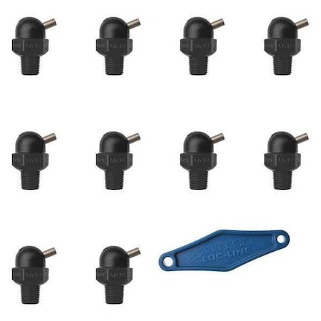 Loc-Line 79023-BLK - Nozzle,CT Style,0.160in.dia,PK10