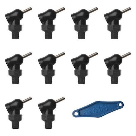 Loc-Line 79046-BLK - Nozzle,XR Style,0.086in.dia,PK10