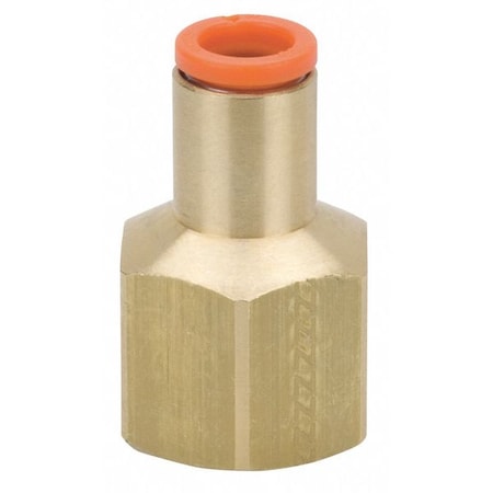 Smc KQ2F06-03A - Female Adapter, 6mm Tube Size, Brass, Brass