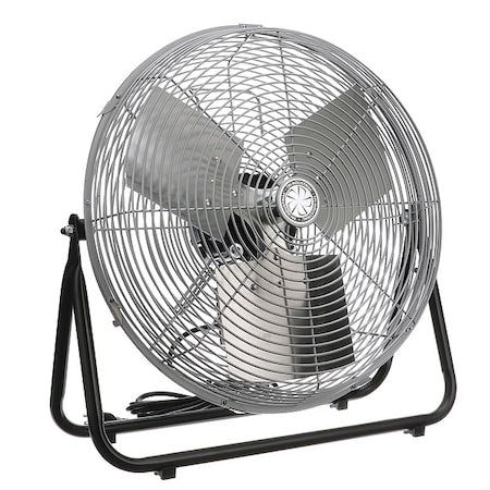 Tpi F18-TE - Floor Fan, Floor Mount, 18 in Blade Dia, 120 V, 1,300/1,500/1,800 cfm, Non-Oscillating