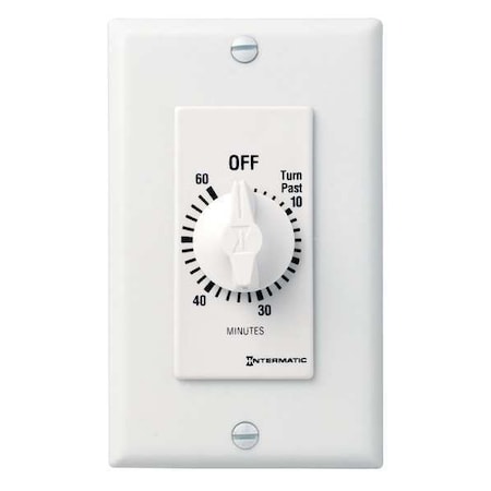 Intermatic FD60MWC - Spring-Wound Timer, White, 277 V AC