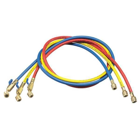 Yellow Jacket 29986 - Hose,72 in L, Blue/Red/Yellow, 800 psi