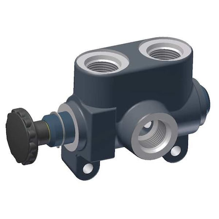 Parker Gresen S-75 - Hydraulic Selector Valve, Three-Way / Two Positions, 30 gpm, 2,000 psi, 4 in Overall Ht