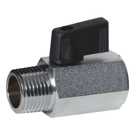 G-CMV-50 - 1/2" FNPT x MNPT Nickel Brass Mini Ball Valve Inline