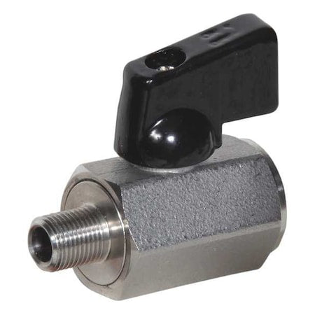 G-SSMM-18NL - 1/8" FNPT x MNPT Stainless Steel Mini Ball Valve Inline