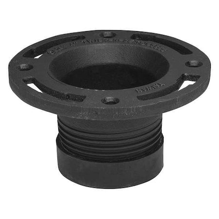 Oatey 43653 - Toilet Flange, Black, Cast Iron, 4"