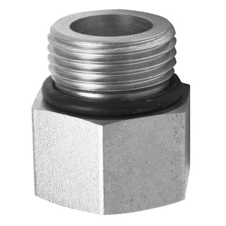 Parker 8-3/8 F5OG-SS - Pipe Adapter, 3/4 in Male SAE-ORB x 3/8 in Female NPT, 316 Stainless Steel, 6000 psi Max Pressure