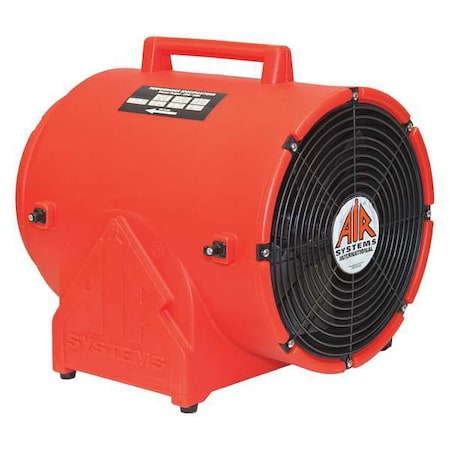 Air Systems Intl CVF-12AC - Portable Fan,Orange,15 1/4" W