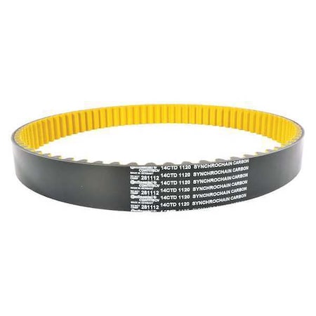 Continental CTD14M-1120-20 - Modified Curvilinear Industrial Timing Belt, 80 Teeth, Polyurethane, 1120 mm Wide, 14 mm Pitch, 14 MGT-1120-20