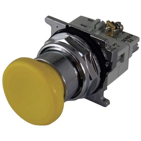 Eaton 10250T124-2 - Mushrm Head Push Button,Non Illum,Yellow,2 NO