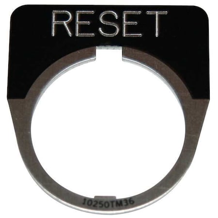 Eaton 10250TM29 - Cutler-Hammer Legend Plate,Half Round,Reset,Black