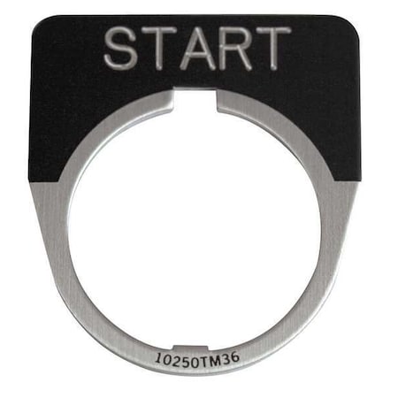 Eaton 10250TM33 - Cutler-Hammer Legend Plate,Half Round,Start,Black