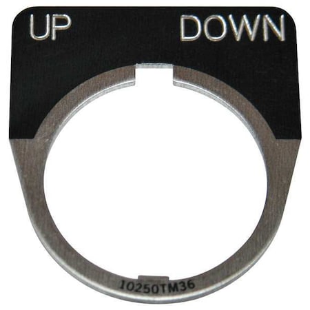 Eaton 10250TM48 - Cutler-Hammer Legend Plate,Half Round,Up Down,Black