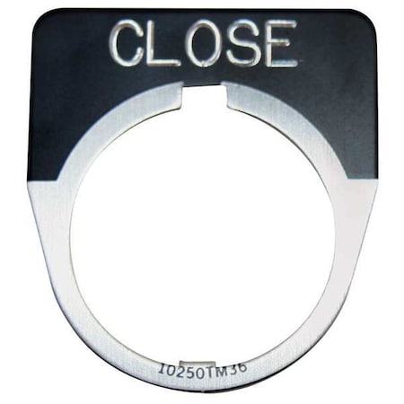 Eaton 10250TM11 - Cutler-Hammer Legend Plate,Half Round,Close,Black