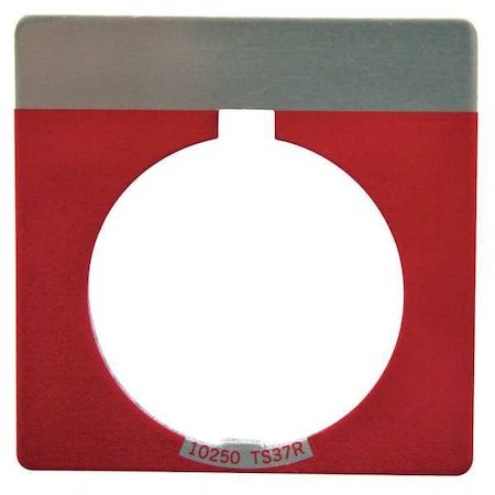 Eaton 10250TS37 - Cutler-Hammer Blank Legend Plate,Square,Red