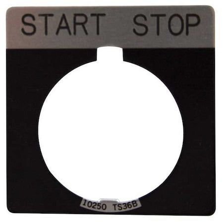 Eaton 10250TS47 - Cutler-Hammer Legend Plate,Square,Start Stop,Black