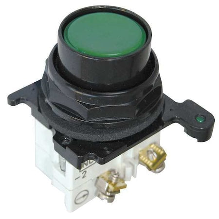 Eaton E34PB3-53X - Flush Push Button Operator,Non Illum,Grn,1 NO