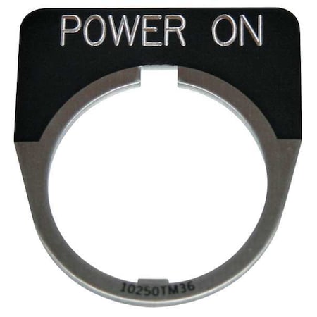 Eaton 10250TM80 - Cutler-Hammer Legend Plate,Half Round,Power On,Black