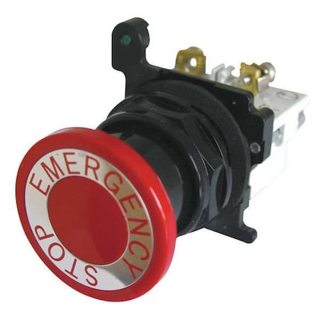 Eaton E34GDBC2N8-1X - Mushroom Push Button,Non Illum,Red,1 NO/1 NC