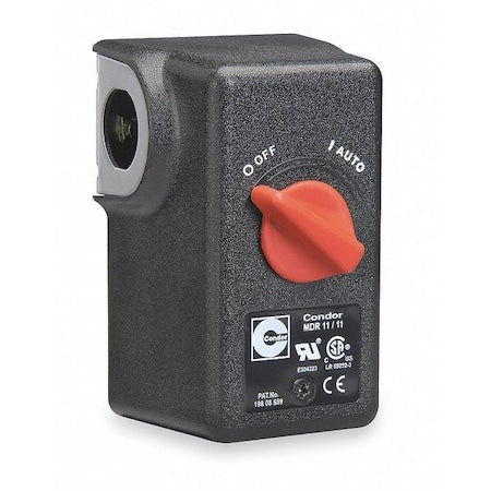 Condor Usa 11EA2X - Pressure Switch, Standard, DPST, 1 Ports, 1/4" NPT, 20 to 105 psi Range