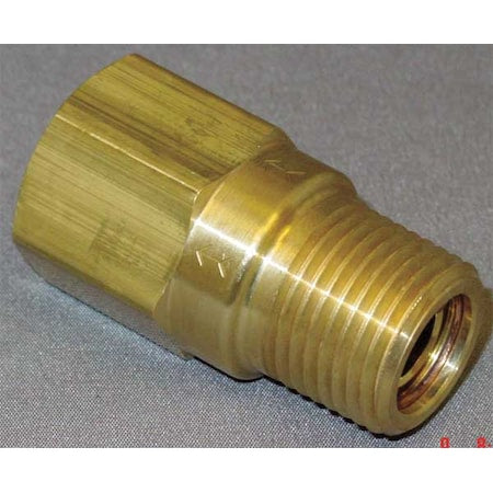 CHK BRS 210-2F2M-B - 1/8" FNPT x MNPT Brass Piston Spring Check Valve
