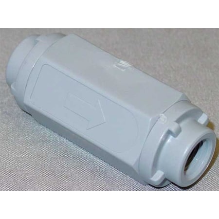 PVC CHK 426-2F2F-B - 1/8" FNPT Gray PVC Ball Cone Spring Check Valve