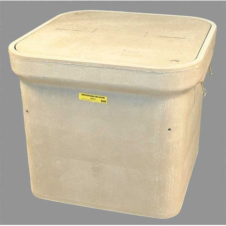Quazite PG2424Z80712 - Underground Enclosure Assembly, Communications Cover, 24 in H, 28 in L, 28 in W, 8,000 lb