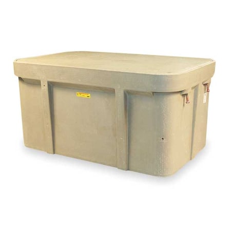 Quazite PG3048Z80817 - Underground Enclosure Assembly, Electric Cover, 24 in H, 49-5/8 in L, 32-1/8 in W, 15,000 lb