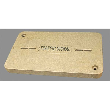 Quazite PG1324HA0046 - Underground Enclosure Cover, Traffic Signal Logo, 2 in. H x 13 in. W x 24 in. L, 15000 lb
