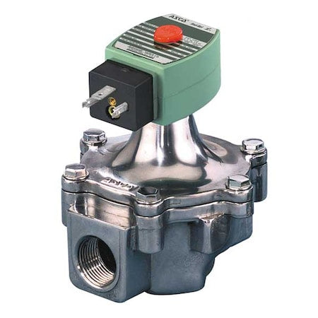 Asco SC8215B050 - Solenoid Valve, 2-Way, 2-Position, Normally Closed, 1 in Pipe Size, 120 V AC, High Flow, Aluminum