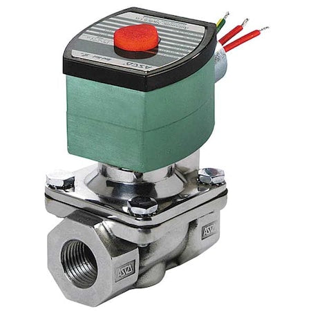 Asco 8210G089 - Solenoid Valve, 2-Way, 2-Position, Normally Closed, 1 in Pipe Size, 120 V AC, High Flow, NBR