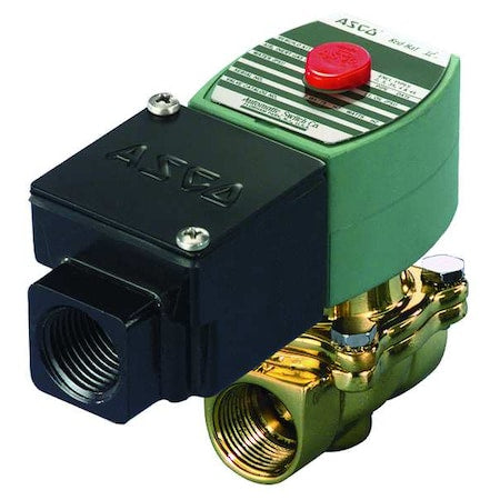 Asco JKF8210G009 - Solenoid Valve, 2-Way, 2-Position, Normally Closed, 3/4 in Pipe Size, 120 V AC, High Flow, Brass