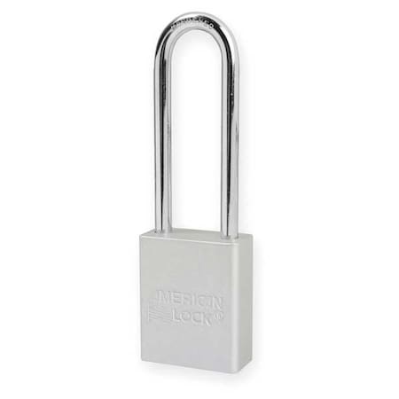 American Lock A1107KACLR - Lockout Padlock, Keyed Alike, Aluminum, Silver, 3 in Shackle Height, 1 1/2 in Body Width