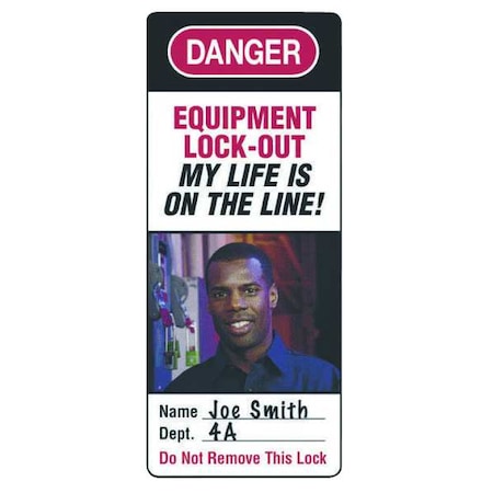 Master Lock 0411-5705 - Photo Identif. Label,2 3/8x1in,Vinyl,PK6