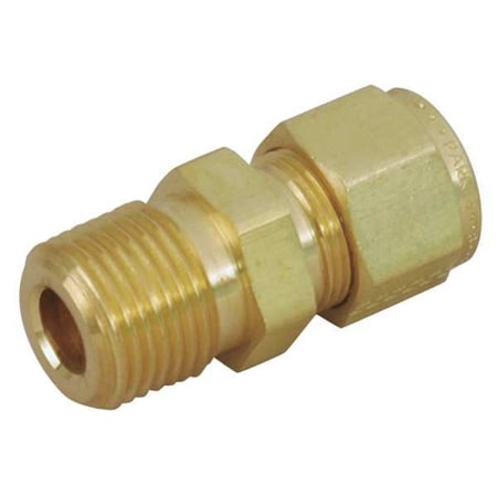 Parker 6MSC2N-B - 3/8" A-LOK x 1/8" MNPT Brass Straight Connector