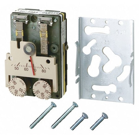 Siemens 192-208 - Pneumatic Thermostat, Dual Temperature, Heating and Cooling, 2 Pipe, Vertical, 5/32 in Barb