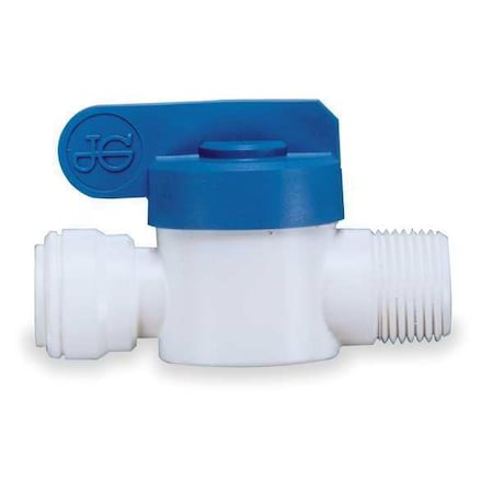 John Guest PPSV-011223-W - Manual 2-Way Ball Valve,NPT,Polypro,PK5