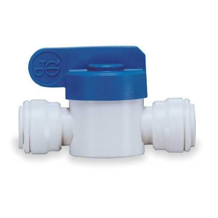 John Guest PPSV-041212-W - Manual 2-Way Ball Valve,Push,Polypro,PK5