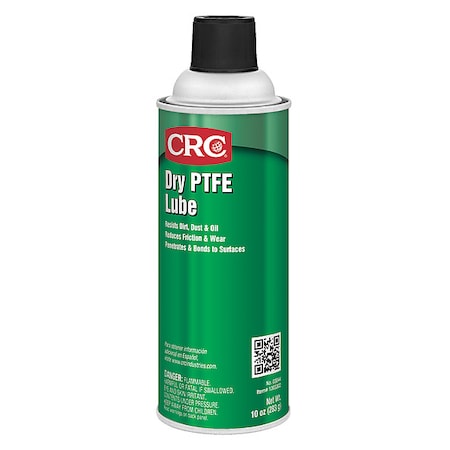 Crc 03044 - Dry Film Lubricant, 10 oz, Aerosol Can, Ptfe, White