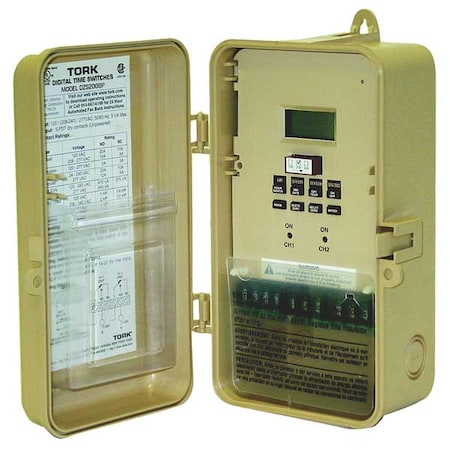 Nsi Tork DZM200BP - Electronic Timer,Astronomic,Gray,Plastic