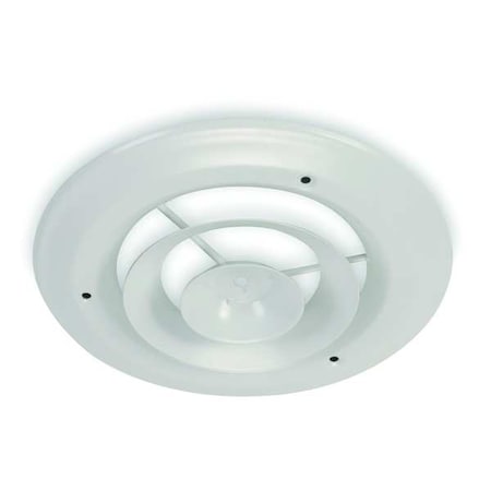 N/A 4JRK8 - 6 in Round Step-Down Diffuser, White