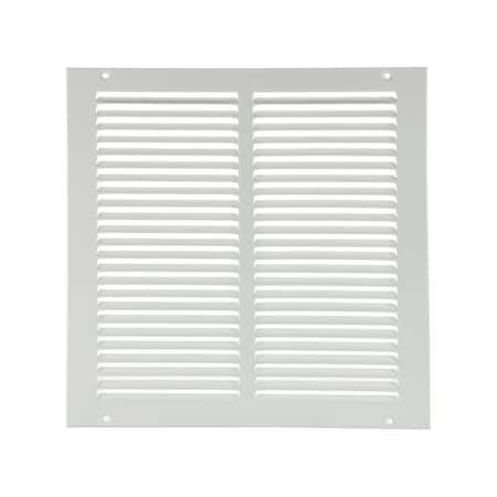 N/A 4JRR8 - Ceiling/Wall Return Air Grille, 12 in W x 12 in H Opening, 402cfm, White, Steel, 1 Way,Surface Mount
