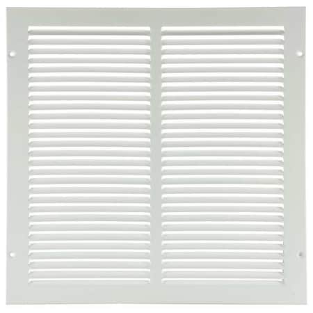 N/A 4JRT1 - Ceiling/Wall Return Air Grille, 14 in W x 14 in H Opening, 540cfm, White, Steel, 1 Way,Surface Mount