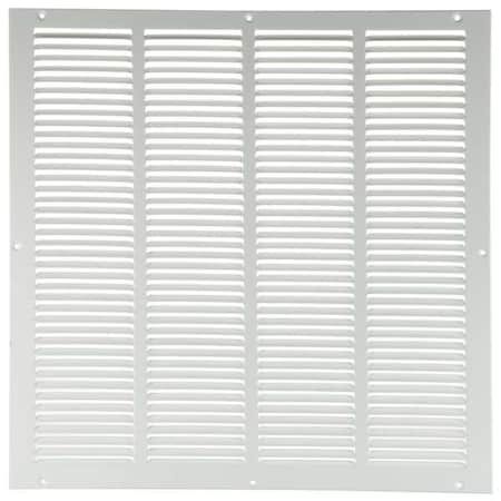 N/A 4JRT2 - Ceiling/Wall Return Air Grille, 20 in W x 20 in H Opening, 1086cfm, White, Steel, One-Way, Surface