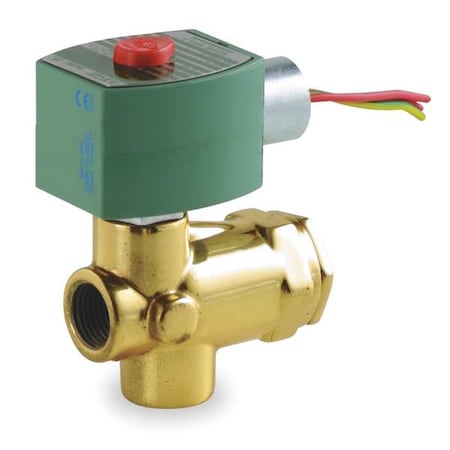 Asco 8223G003 - Solenoid Valve, 2-Way, 2-Position, Normally Closed, 1/2 in Pipe Size, 120 V AC, High Pressure, Brass