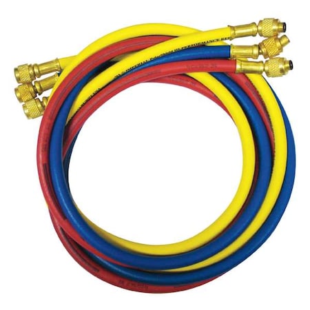 Imperial 805-MRS - Manifold Hose Set,60 In,Red,Yellow,Blue
